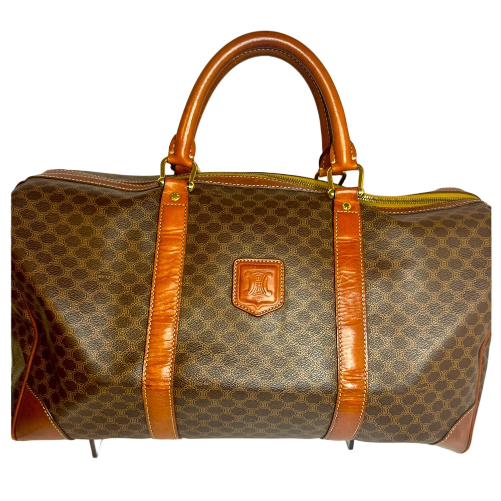 #402 Celine Paris Vintage Macadam Boston Bag